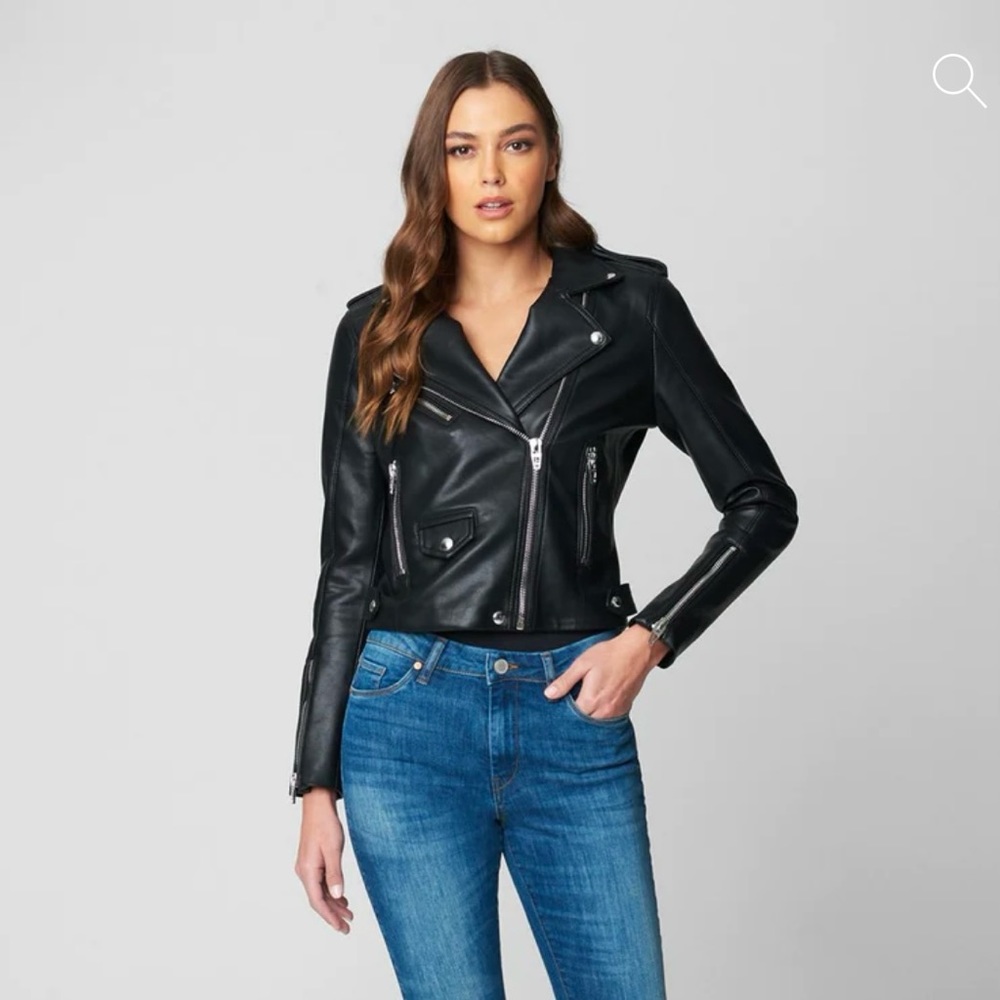 [BLANKNYC]NYC Women's Faux Leather Moto Jacket, black, size XS